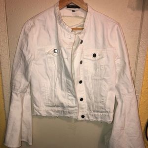 White jean jacket